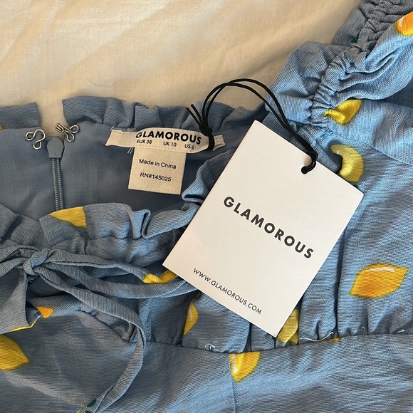 Glamorous puff sleeve mini dress with lemon print - Picture 5 of 5